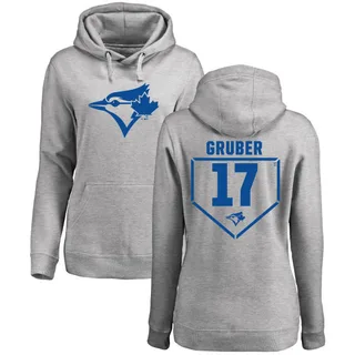 Women's Kelly Gruber Toronto Blue Jays Gray RBI Pullover Hoodie - Heathered