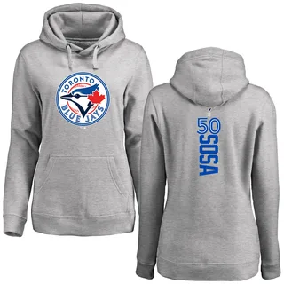 Women's Lenyn Sosa Toronto Blue Jays Ash Backer Pullover Hoodie