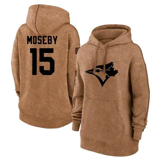 Women's Lloyd Moseby Toronto Blue Jays Brown 2023 Salute to Service Pullover Hoodie