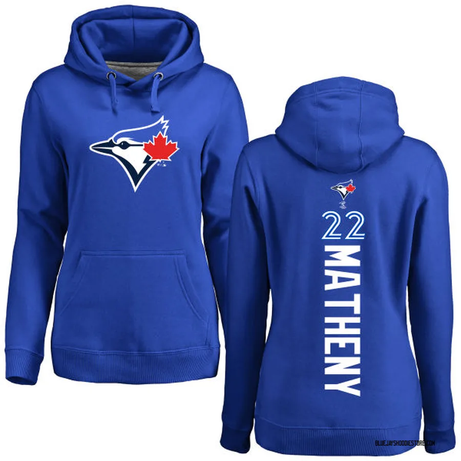 Women's Mike Matheny Toronto Blue Jays Royal Backer Pullover Hoodie