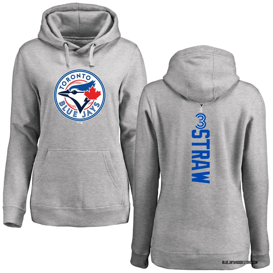 Women's Myles Straw Toronto Blue Jays Ash Backer Pullover Hoodie