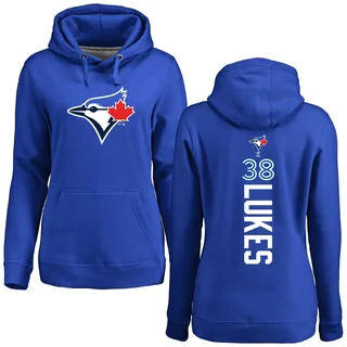 Women's Nathan Lukes Toronto Blue Jays Royal Backer Pullover Hoodie