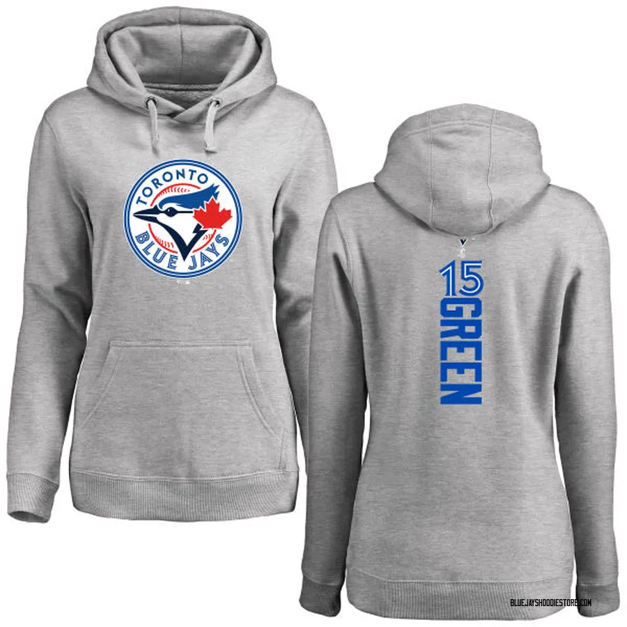 Women's Shawn Green Toronto Blue Jays Green Ash Backer Pullover Hoodie