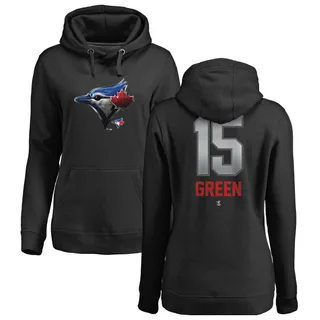 Women's Shawn Green Toronto Blue Jays Green Midnight Mascot Pullover Hoodie - Black