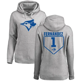 Women's Tony Fernandez Toronto Blue Jays Gray RBI Pullover Hoodie - Heathered