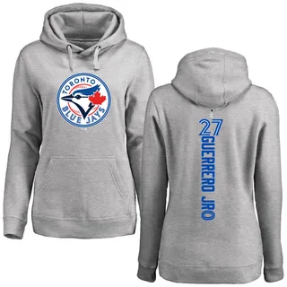 Women's Vladimir Guerrero Jr. Toronto Blue Jays Ash Backer Pullover Hoodie