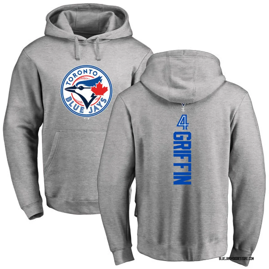 Youth Alfredo Griffin Toronto Blue Jays Ash Backer Pullover Hoodie