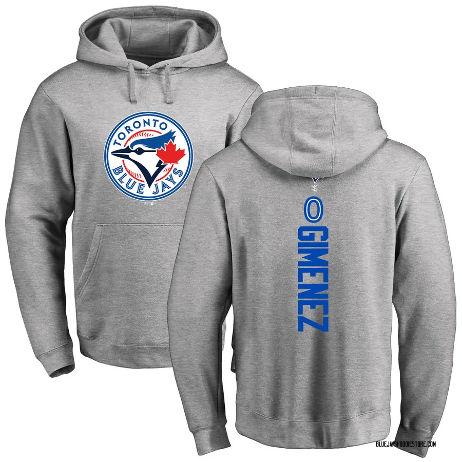Youth Andres Gimenez Toronto Blue Jays Ash Backer Pullover Hoodie