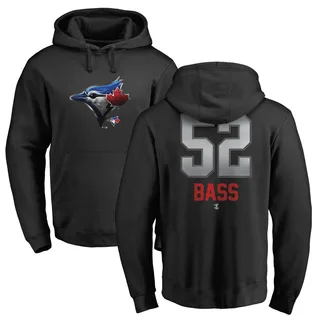 Youth Anthony Bass Toronto Blue Jays Black Midnight Mascot Pullover Hoodie -