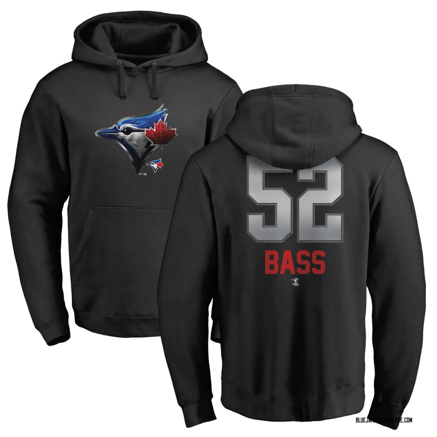 Youth Anthony Bass Toronto Blue Jays Black Midnight Mascot Pullover Hoodie -