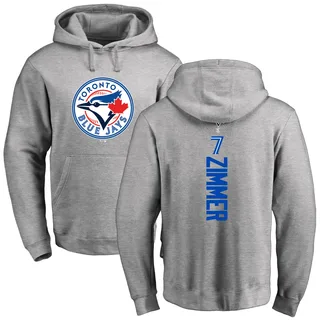 Youth Bradley Zimmer Toronto Blue Jays Ash Backer Pullover Hoodie