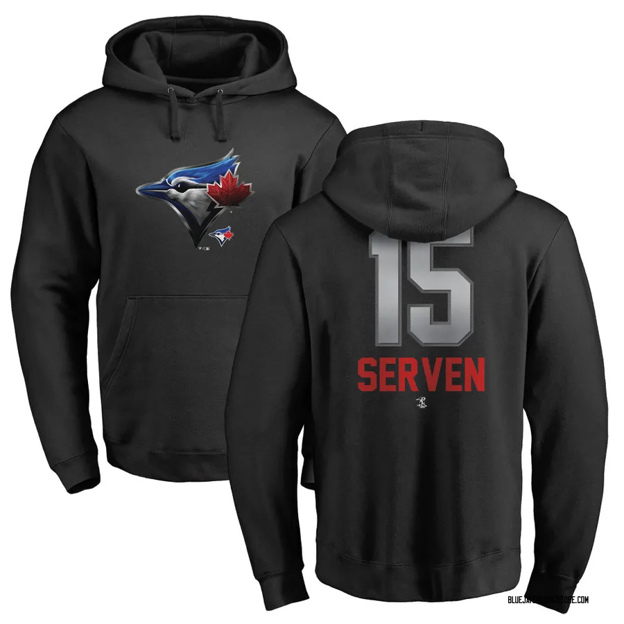 Youth Brian Serven Toronto Blue Jays Black Midnight Mascot Pullover Hoodie -