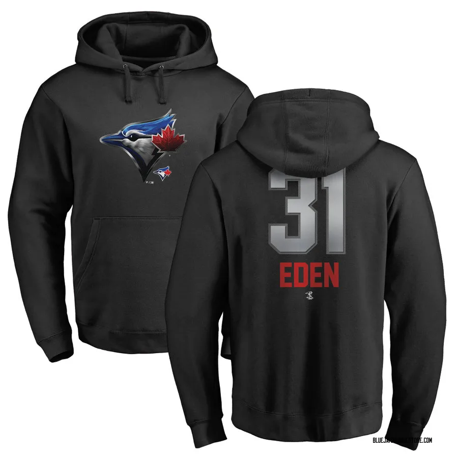 Youth Cam Eden Toronto Blue Jays Black Midnight Mascot Pullover Hoodie -