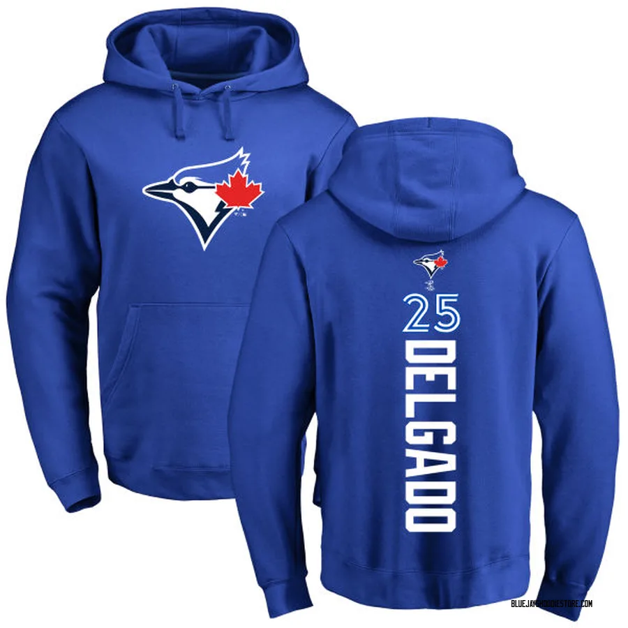 Youth Carlos Delgado Toronto Blue Jays Royal Backer Pullover Hoodie