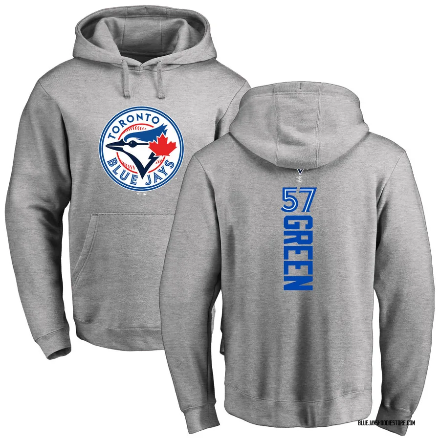 Youth Chad Green Toronto Blue Jays Ash Backer Pullover Hoodie