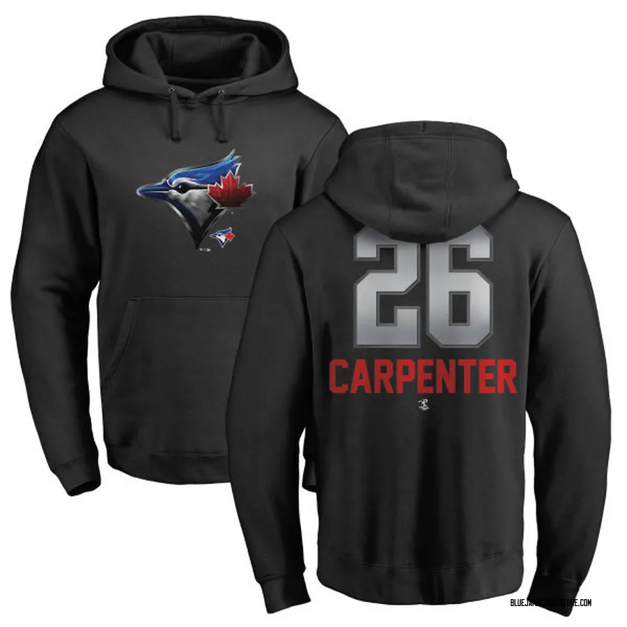 Youth Chris Carpenter Toronto Blue Jays Black Midnight Mascot Pullover Hoodie -
