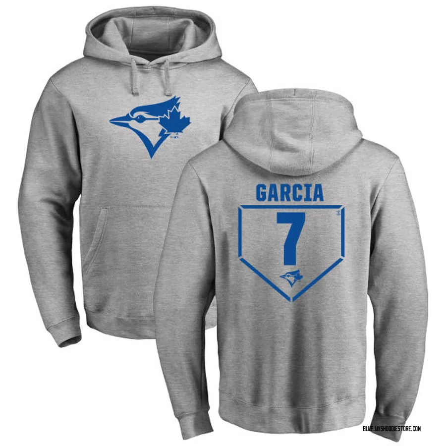 Youth Damaso Garcia Toronto Blue Jays Gray RBI Pullover Hoodie - Heathered