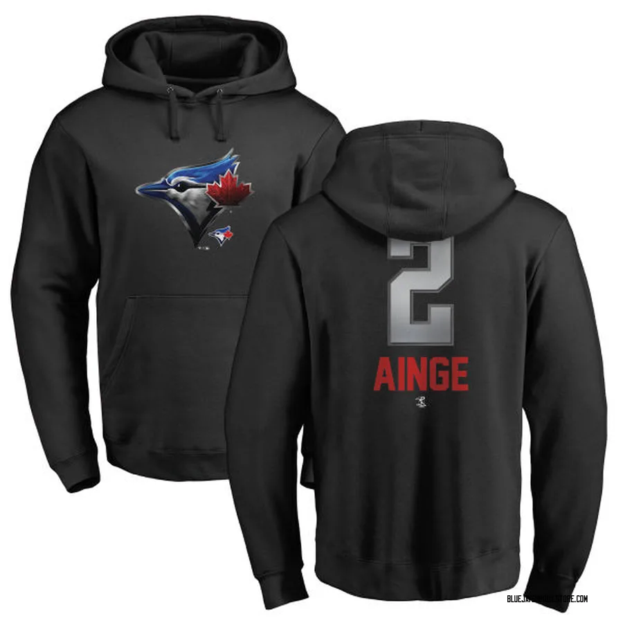 Youth Danny Ainge Toronto Blue Jays Black Midnight Mascot Pullover Hoodie -