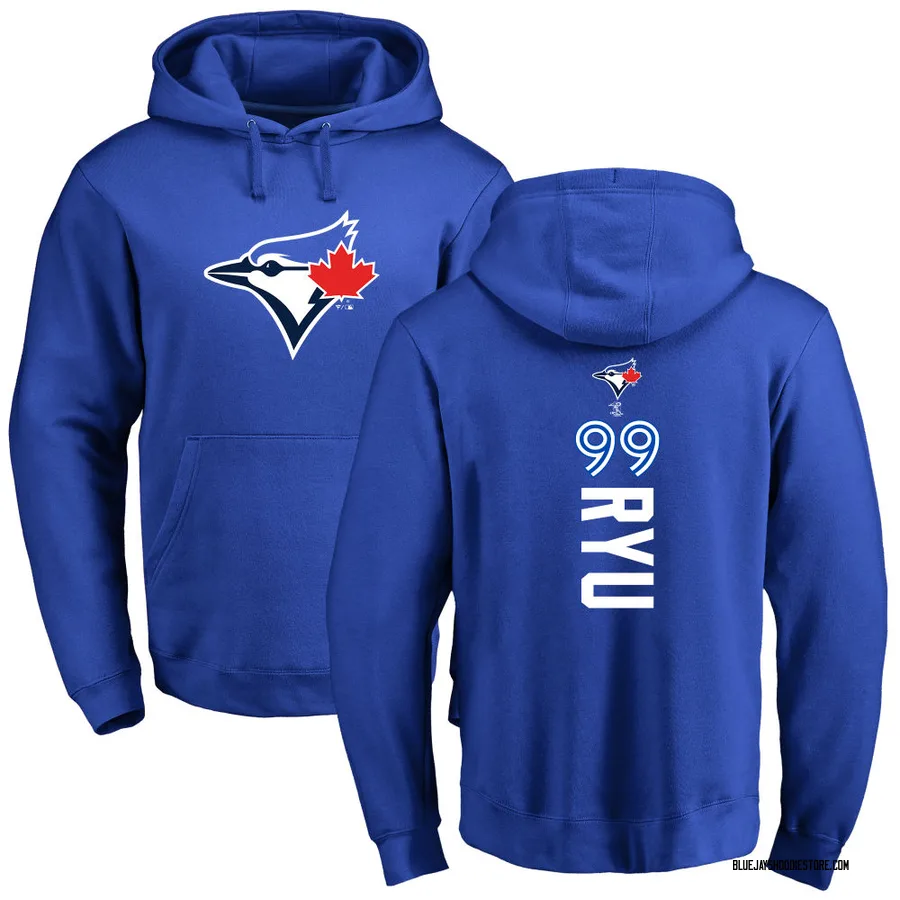 Youth Hyun Jin Ryu Toronto Blue Jays Royal Backer Pullover Hoodie