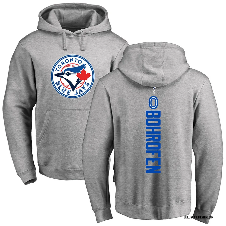 Youth Jace Bohrofen Toronto Blue Jays Ash Backer Pullover Hoodie