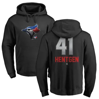 Youth Pat Hentgen Toronto Blue Jays Black Midnight Mascot Pullover Hoodie -