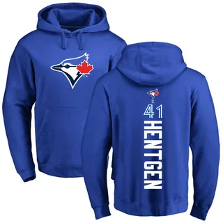 Youth Pat Hentgen Toronto Blue Jays Royal Backer Pullover Hoodie